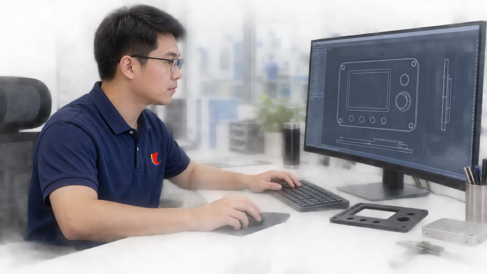 Laili engineer developing a control panel